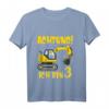 Kinder Achtung ich bin 3 Jahre alt Bagger T-Shirt – Perfekt zum 3. Geburtstag für Jungen mit Baustellen-Motiv