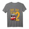 Kinder 2. Geburtstag T-Shirt - Lustiges Zug Motiv für Jungen und Mädchen zum Geburtstag & Party