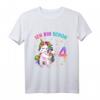 Kinder 4. Geburtstag Mädchen - Ich bin 4 Jahre alt Party Einhorn T-Shirt für Kindergeburtstag & Kita
