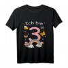 Kinder 40 Geburtstag 2017 geboren T-Shirt – Niedliches Geburtstags-Shirt mit Schmetterlingen & Regenbogen für Zweijährige Mädchen