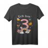 Kinder 40 Geburtstag 2017 geboren T-Shirt – Niedliches Geburtstags-Shirt mit Schmetterlingen & Regenbogen für Zweijährige Mädchen