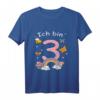 Kinder 40 Geburtstag 2017 geboren T-Shirt – Niedliches Geburtstags-Shirt mit Schmetterlingen & Regenbogen für Zweijährige Mädchen