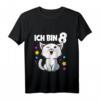 Kinder Ich bin 8 Jahre alt Katze - Süßes Geburtstags T-Shirt für Mädchen zum 8. Geburtstag mit Zwinker-Katze