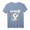 Kinder Ich bin 8 Jahre alt Katze - Süßes Geburtstags T-Shirt für Mädchen zum 8. Geburtstag mit Zwinker-Katze