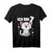 Ich bin 7 Jahre alt Katze T-Shirt für Mädchen - Perfektes Geburtstagsgeschenk zum Kindergeburtstag & Feier
