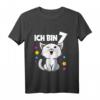Ich bin 7 Jahre alt Katze T-Shirt für Mädchen - Perfektes Geburtstagsgeschenk zum Kindergeburtstag & Feier