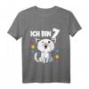 Ich bin 7 Jahre alt Katze T-Shirt für Mädchen - Perfektes Geburtstagsgeschenk zum Kindergeburtstag & Feier