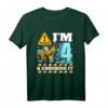 Kinder Bagger T-Shirt zum 4. Geburtstag - Konstruktion Bauwagen Outfit für Jungen, perfektes Geschenk und Partylook