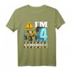 Kinder Bagger T-Shirt zum 4. Geburtstag - Konstruktion Bauwagen Outfit für Jungen, perfektes Geschenk und Partylook