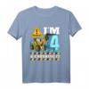 Kinder Bagger T-Shirt zum 4. Geburtstag - Konstruktion Bauwagen Outfit für Jungen, perfektes Geschenk und Partylook