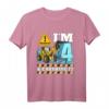 Kinder Bagger T-Shirt zum 4. Geburtstag - Konstruktion Bauwagen Outfit für Jungen, perfektes Geschenk und Partylook