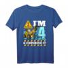 Kinder Bagger T-Shirt zum 4. Geburtstag - Konstruktion Bauwagen Outfit für Jungen, perfektes Geschenk und Partylook
