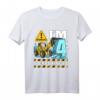 Kinder Bagger T-Shirt zum 4. Geburtstag - Konstruktion Bauwagen Outfit für Jungen, perfektes Geschenk und Partylook
