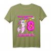 Kinder 8. Geburtstag T-Shirt für Mädchen mit Einhorn, Meerjungfrau & Pony Motiv – Perfektes Geschenk für den Kindergeburtstag
