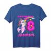 Kinder 8. Geburtstag T-Shirt für Mädchen mit Einhorn, Meerjungfrau & Pony Motiv – Perfektes Geschenk für den Kindergeburtstag