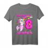 Kinder 8. Geburtstag T-Shirt für Mädchen mit Einhorn, Meerjungfrau & Pony Motiv – Perfektes Geschenk für den Kindergeburtstag