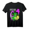 Kinder 4 Jahre alt Junge Dinosaurier Geburtstag Party T-Shirt - Lustiges Dino Motiv Geschenk für Geburtstagskind & Dinosaurier-Liebhaber
