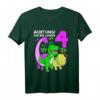 Kinder 4 Jahre alt Junge Dinosaurier Geburtstag Party T-Shirt - Lustiges Dino Motiv Geschenk für Geburtstagskind & Dinosaurier-Liebhaber