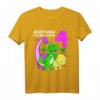 Kinder 4 Jahre alt Junge Dinosaurier Geburtstag Party T-Shirt - Lustiges Dino Motiv Geschenk für Geburtstagskind & Dinosaurier-Liebhaber