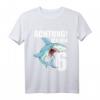 Kinder T-Shirt für 6. Geburtstag - Lustiges Hai Design für Jungen, Partygeschenk für Geburtstagskinder und Fisch-Fans