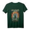 Kinder Vintage Regenbogen 2017 T-Shirt – Lustiges 6. Geburtstag Geschenk für Mädchen und Jungen, Limitierte Edition mit 'Awesome Since 2017' Design