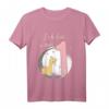 Kinder Mädchen Ich bin 1 Jahre alt Giraffe T-Shirt – Perfektes Geburtstagsoutfit für das erste Jahr, mit niedlichem Giraffen-Motiv und Mond