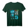 Kinder T-Shirt zum 5. Geburtstag für Jungen - Lustiges Roboter Motiv, Geburtstagsgeschenk für den fünften Geburtstag