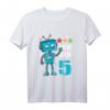 Kinder T-Shirt zum 5. Geburtstag für Jungen - Lustiges Roboter Motiv, Geburtstagsgeschenk für den fünften Geburtstag