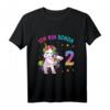 Kinder 2 Geburtstag Mädchen - Ich bin 2 Jahre alt Party Einhorn T-Shirt für Kinderfeiern & Geburtstagsgeschenke