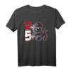 Kinder Ninja T-Shirt zum 5. Geburtstag – Roter Ninja mit Sterne-Motiv, perfektes Geschenk für Ninja- und Kampfsport-Fans