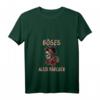 Böses altes Mädchen Rose Schädel Sarkasmus Ironie T-Shirt mit V-Ausschnitt – Humorvolles Damen T-Shirt für Frauen mit Sinn für Ironie und Sarkasmus