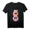 Kinder 8. Geburtstag Mädchen süßes Katzen Outfit - Niedliches Geburtstagsshirt für 8 Jahre alte Geburtstagsfeier mit Kätzchen-Motiv
