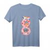 Kinder 8. Geburtstag Mädchen süßes Katzen Outfit - Niedliches Geburtstagsshirt für 8 Jahre alte Geburtstagsfeier mit Kätzchen-Motiv