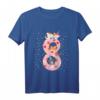 Kinder 8. Geburtstag Mädchen süßes Katzen Outfit - Niedliches Geburtstagsshirt für 8 Jahre alte Geburtstagsfeier mit Kätzchen-Motiv