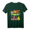 Kinder Geburtstags T-Shirt - Wild Frech & Endlich 6 Jahre Alt - Lustiges Geschenk für Mädchen und Jungen zum 6. Geburtstag