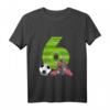 Kinder Sechster Geburtstag Fußball T-Shirt - Perfektes Geschenk für 6 Jahre alte Jungen und Mädchen