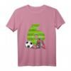 Kinder Sechster Geburtstag Fußball T-Shirt - Perfektes Geschenk für 6 Jahre alte Jungen und Mädchen