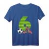 Kinder Sechster Geburtstag Fußball T-Shirt - Perfektes Geschenk für 6 Jahre alte Jungen und Mädchen