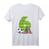 Kinder Sechster Geburtstag Fußball T-Shirt - Perfektes Geschenk für 6 Jahre alte Jungen und Mädchen