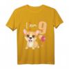 Kinder 9 Jahre alt Geburtstag Outfit - Niedliches T-Shirt mit Hund Corgi für Jungen und Mädchen zum 9. Geburtstag