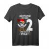 Kinder Achtung ich bin 2 Jahre alt Geburtstag Junge Pirat Party T-Shirt - Lustiges Geschenk für Zweijährige Piratenliebhaber