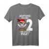 Kinder Achtung ich bin 2 Jahre alt Geburtstag Junge Pirat Party T-Shirt - Lustiges Geschenk für Zweijährige Piratenliebhaber