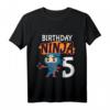 Kinder Ninja T-Shirt zum 5. Geburtstag - Cooles Geburtstagsgeschenk für Jungen und Mädchen, Ninja Motiv mit 'Birthday Ninja 5'