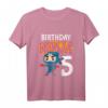 Kinder Ninja T-Shirt zum 5. Geburtstag - Cooles Geburtstagsgeschenk für Jungen und Mädchen, Ninja Motiv mit 'Birthday Ninja 5'