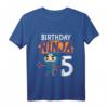 Kinder Ninja T-Shirt zum 5. Geburtstag - Cooles Geburtstagsgeschenk für Jungen und Mädchen, Ninja Motiv mit 'Birthday Ninja 5'