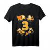 Kinder 3. Geburtstag Bagger T-Shirt – Lustiges Baustellen Geschenk für Jungen zum 3. Geburtstag