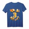 Kinder 3. Geburtstag Bagger T-Shirt – Lustiges Baustellen Geschenk für Jungen zum 3. Geburtstag