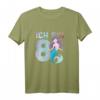 8. Geburtstag Meerjungfrau Nixe Mädchen T-Shirt - Süßes Geburtstagsshirt für 8 Jahre alte Mädchen & Meerjungfrauen-Liebhaber