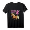 Pony 8 Jahre alt Pferd Ich Bin Schon 8 Mädchen T-Shirt – Perfektes Geburtstagsgeschenk für Pferdeliebende Mädchen