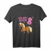 Pony 8 Jahre alt Pferd Ich Bin Schon 8 Mädchen T-Shirt – Perfektes Geburtstagsgeschenk für Pferdeliebende Mädchen